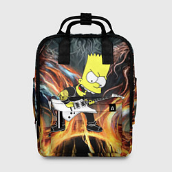 Рюкзак женский Барт Симпсон - соло на гитаре, цвет: 3D-принт