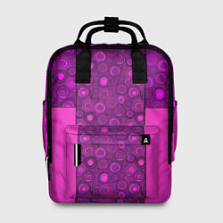 Рюкзак женский Розовый комбинированный неоновый узор, цвет: 3D-принт