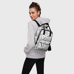 Рюкзак женский Череп штрихованный, цвет: 3D-принт — фото 2