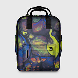 Рюкзак женский Неоновые светящиеся камни, цвет: 3D-принт