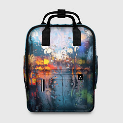 Женский рюкзак Город через дождевое стекло