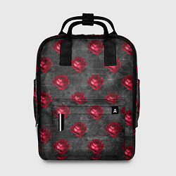 Рюкзак женский Красные бутоны цветов, цвет: 3D-принт