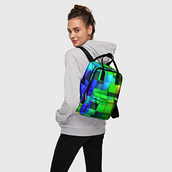 Рюкзак женский Цветные неоновые кубы, цвет: 3D-принт — фото 2