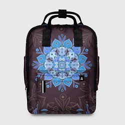 Рюкзак женский Мандала-цветок Голубая снежинка, цвет: 3D-принт