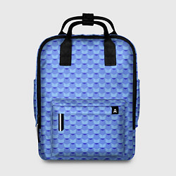 Рюкзак женский Синий геометрический узор текстура, цвет: 3D-принт