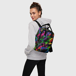 Рюкзак женский Граффити - неоновые сердца, цвет: 3D-принт — фото 2