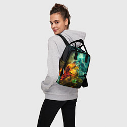 Рюкзак женский 4 элемента - природные стихии, цвет: 3D-принт — фото 2