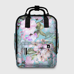 Рюкзак женский Яблоня в цвету акварель, цвет: 3D-принт