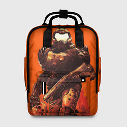 Рюкзак женский Думгай с головой - Doom, цвет: 3D-принт