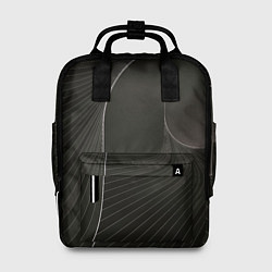 Рюкзак женский Чёрная спираль, цвет: 3D-принт