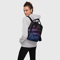 Рюкзак женский Спиральные тёмные пластины, цвет: 3D-принт — фото 2