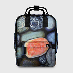 Рюкзак женский Цветные камушки, цвет: 3D-принт