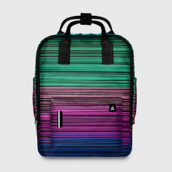 Рюкзак женский Разноцветные неоновые шелковые нити, цвет: 3D-принт