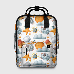 Рюкзак женский Сон - барашки и подушки, цвет: 3D-принт
