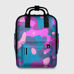 Рюкзак женский Абстракция в сиреневых тонах, цвет: 3D-принт