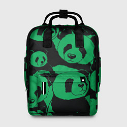 Рюкзак женский Panda green pattern, цвет: 3D-принт