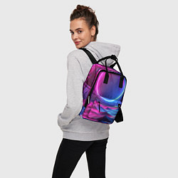 Рюкзак женский Круг и разноцветные кристаллы - vaporwave, цвет: 3D-принт — фото 2
