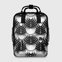 Рюкзак женский Полосатые круги, цвет: 3D-принт