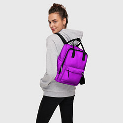 Рюкзак женский Неоновый розово-сиреневый текстурированный, цвет: 3D-принт — фото 2