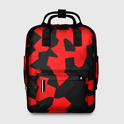 Рюкзак женский Черно-красный авторский арт, цвет: 3D-принт