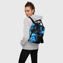 Рюкзак женский Красивый синий огонь, цвет: 3D-принт — фото 2