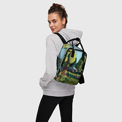 Рюкзак женский Воксельный лес, цвет: 3D-принт — фото 2