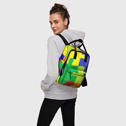Рюкзак женский Пазлы разноцветные, цвет: 3D-принт — фото 2