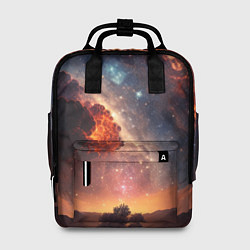 Рюкзак женский Космос и звезды в закатном небе, цвет: 3D-принт