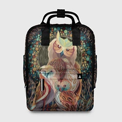 Рюкзак женский Семейство лунных сов, цвет: 3D-принт