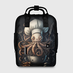 Рюкзак женский Осьминог-повар, цвет: 3D-принт