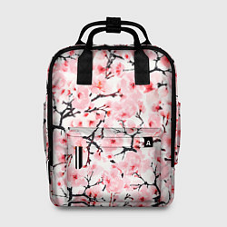 Рюкзак женский Цветущая сакура: арт нейросети, цвет: 3D-принт