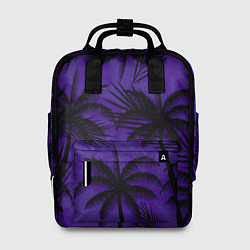 Рюкзак женский Пальмы в ночи, цвет: 3D-принт