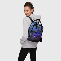 Рюкзак женский Светящаяся синяя лава, цвет: 3D-принт — фото 2