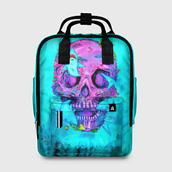 Рюкзак женский Череп с акулами, цвет: 3D-принт