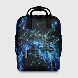 Рюкзак женский Нейронные цепочки Midjourney, цвет: 3D-принт