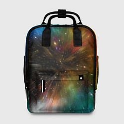 Рюкзак женский Бескрайний космос - неон, цвет: 3D-принт