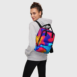 Рюкзак женский Смесь красок ультрафиолет, цвет: 3D-принт — фото 2
