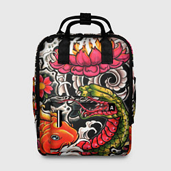 Рюкзак женский Иредзуми: цветущий лотос, цвет: 3D-принт