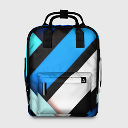Рюкзак женский Спортивная геометрия из полос, цвет: 3D-принт