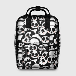 Рюкзак женский Чёрно-белые панды, цвет: 3D-принт