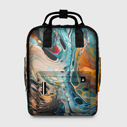 Рюкзак женский Яркие разводы краски, цвет: 3D-принт