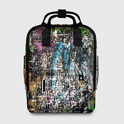 Рюкзак женский Красочный фон в стиле гранж, цвет: 3D-принт