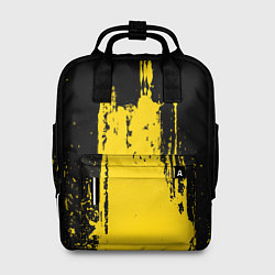 Рюкзак женский Фонтан бурлящей желтой краски, цвет: 3D-принт