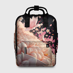 Рюкзак женский Множество розовых цветов, цвет: 3D-принт