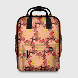 Рюкзак женский Абстрактный винтажный растительный орнамент, цвет: 3D-принт