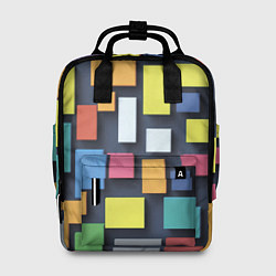 Рюкзак женский Тетрис цветные кубики, цвет: 3D-принт