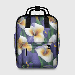 Женский рюкзак Бело-голубые ирисы