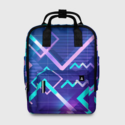 Рюкзак женский Разноцветные квадраты цветные, цвет: 3D-принт