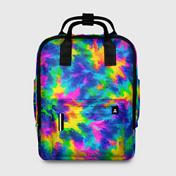 Рюкзак женский Тай-дай цветные краски, цвет: 3D-принт