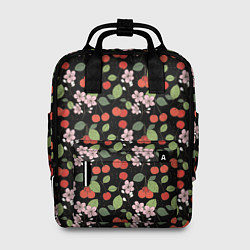 Рюкзак женский Паттерн цветы и вишня, цвет: 3D-принт